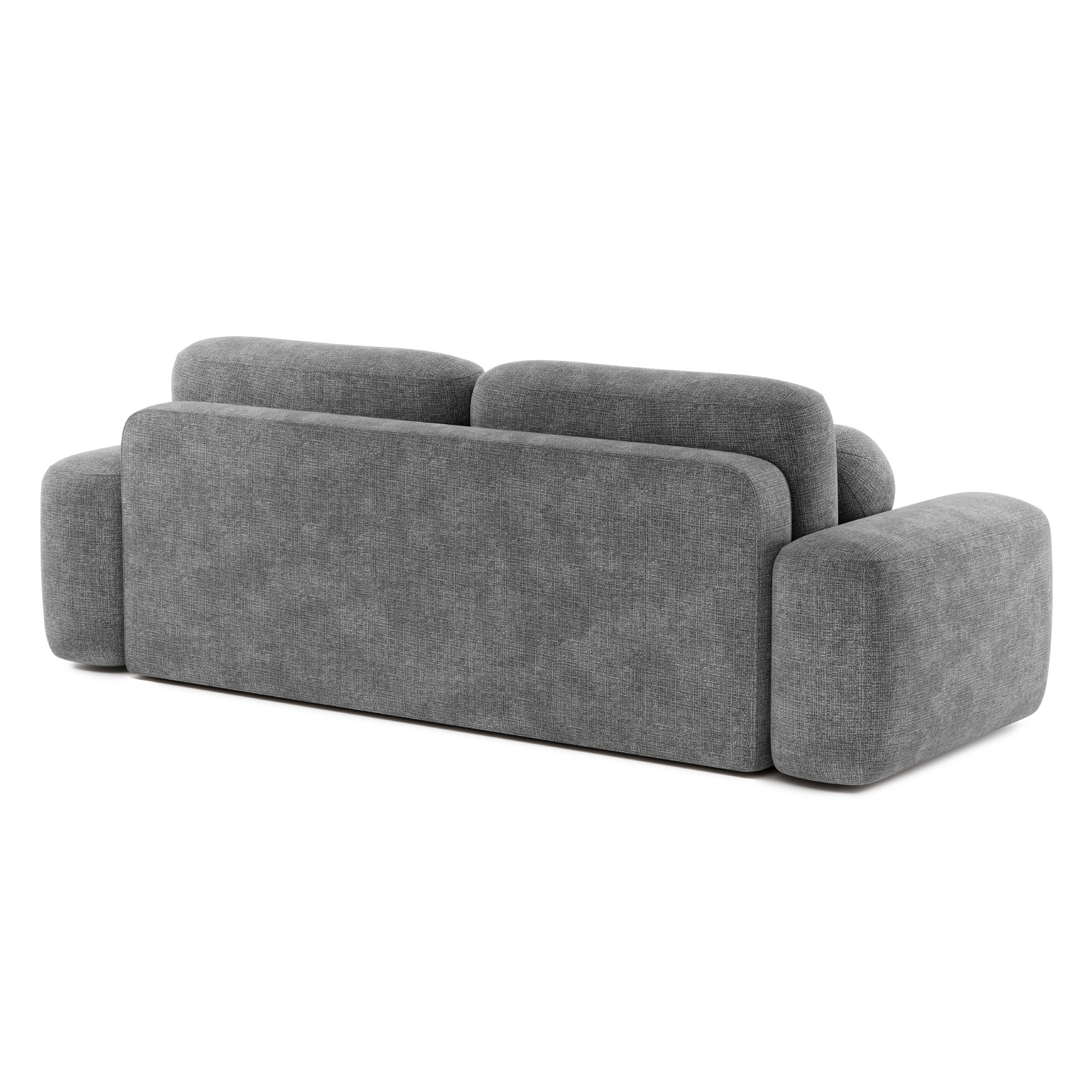 Sofa rozkładana Bold szara, obłe kształty