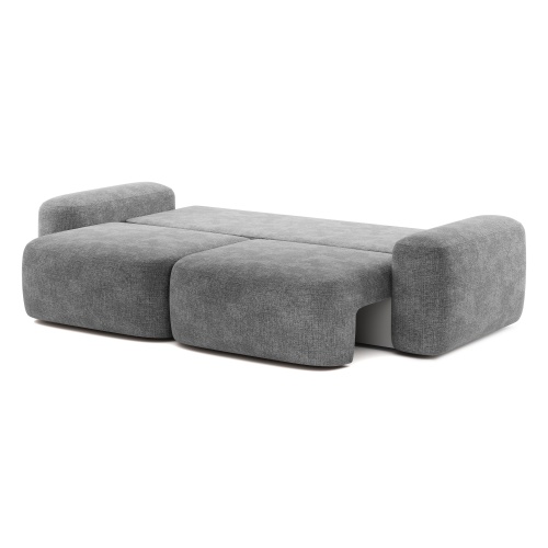 Sofa rozkładana Bold szara, obłe kształty