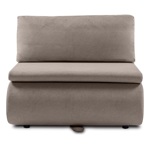 Sofa z funkcją spania i pojemnikiem Mido brązowa, welur