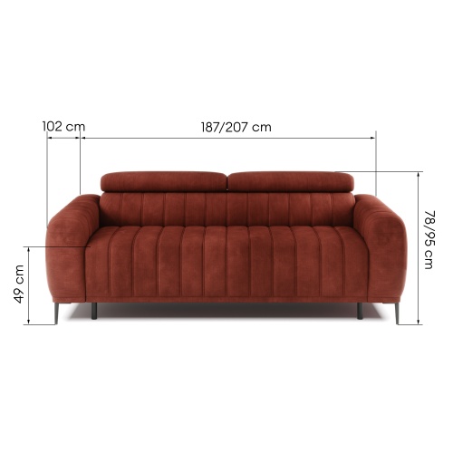 Sofa rozkładana Gandi 120/140x200 cm