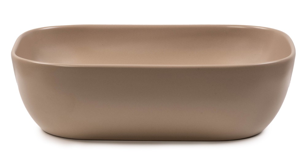 Umywalka nablatowa Beis 45,5 cm beżowa