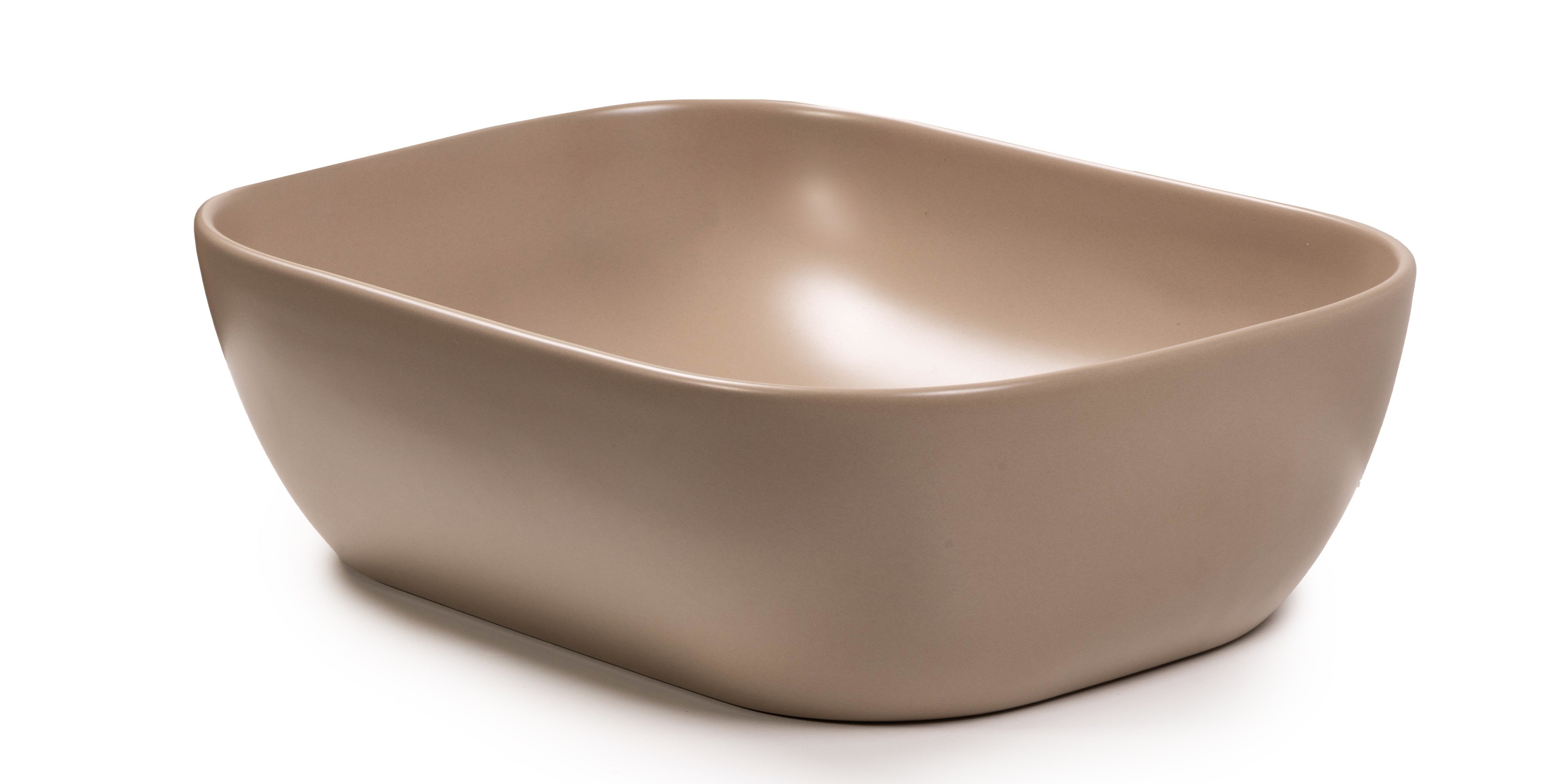 Umywalka nablatowa Beis 45,5 cm beżowa