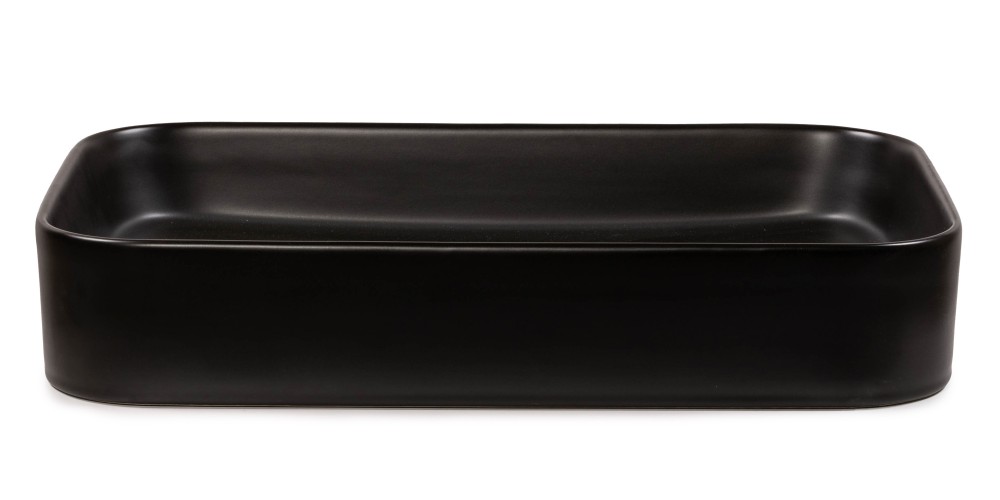 Umywalka nablatowa Carre 60 cm, czarna