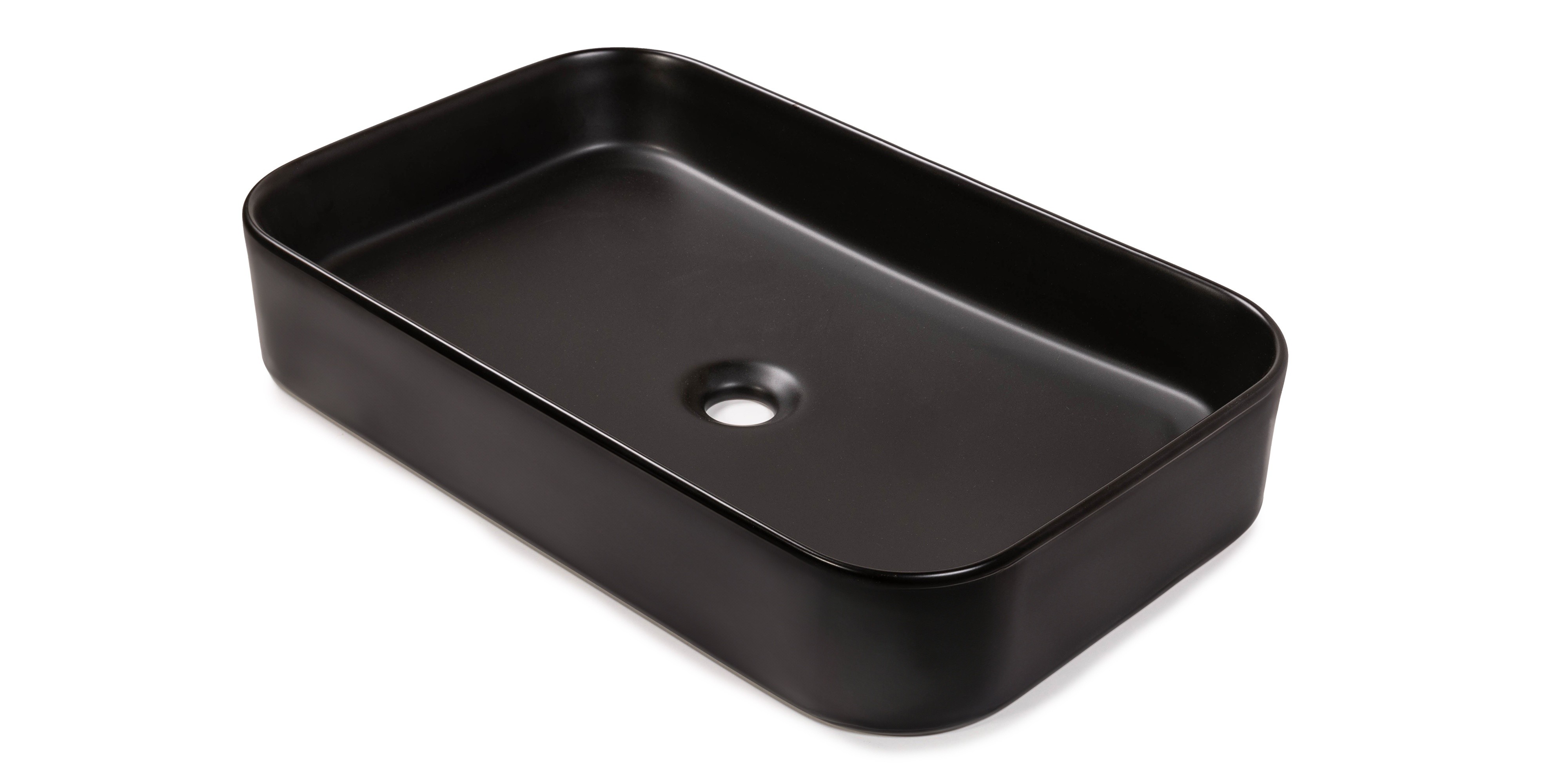 Umywalka nablatowa Carre 60 cm, czarna