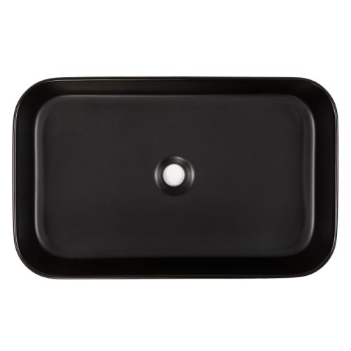 Umywalka nablatowa Carre 60 cm, czarna