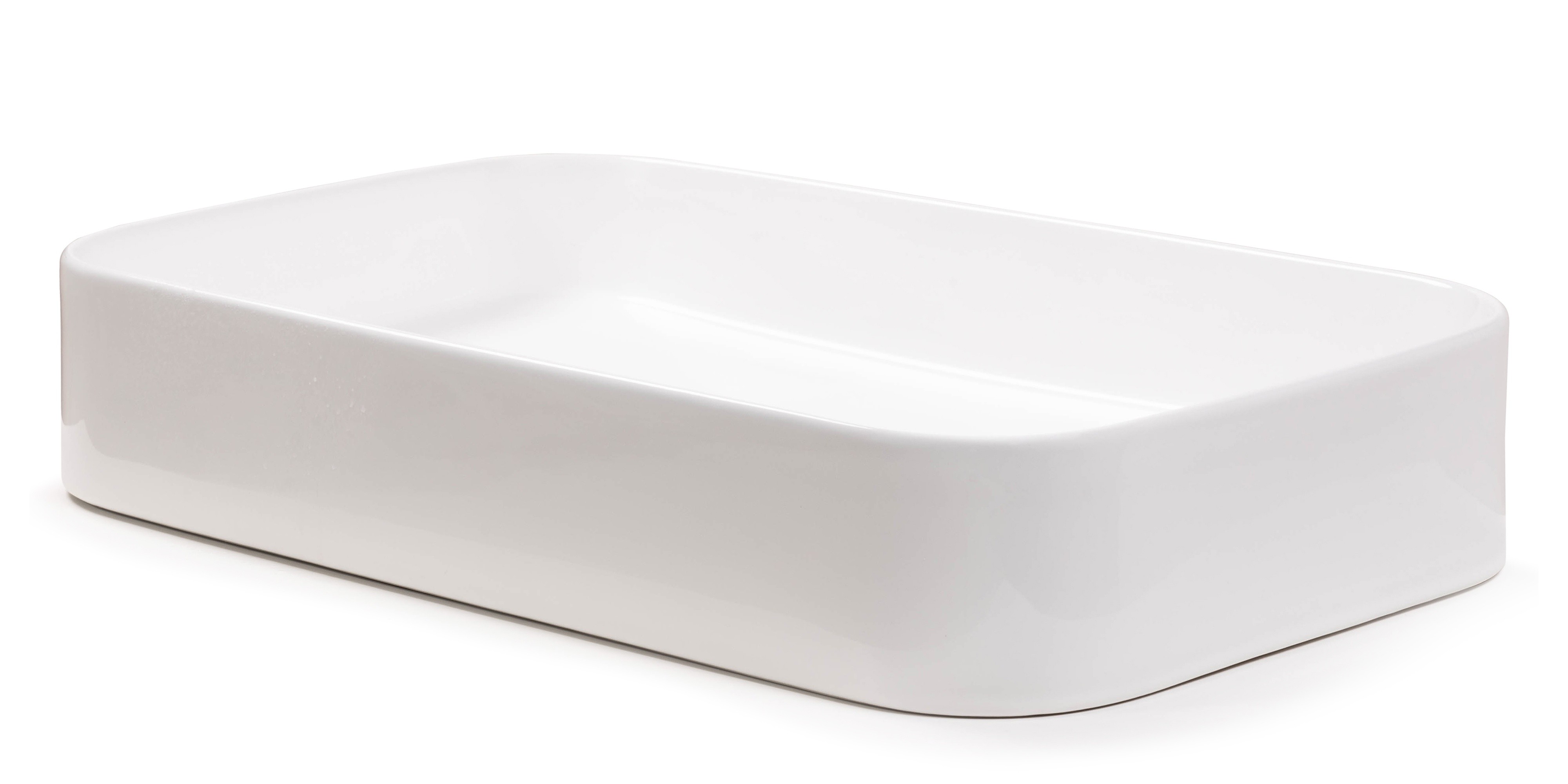Umywalka nablatowa Carre 60 cm, biała