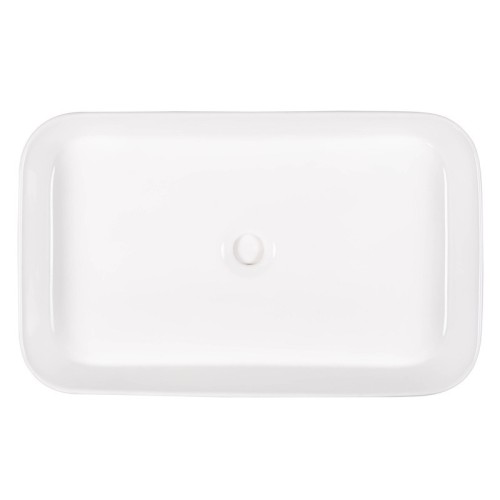Umywalka nablatowa Carre 60 cm, biała