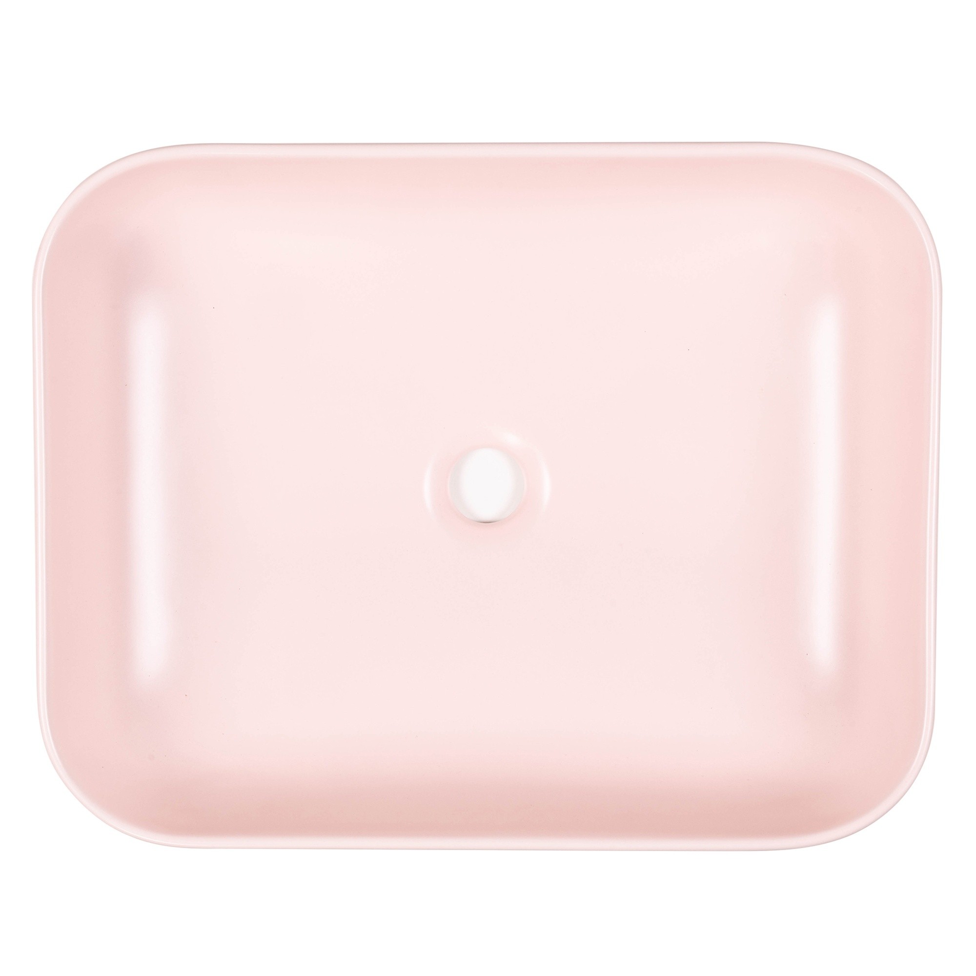 Umywalka nablatowa Rosado 50 cm, różowa