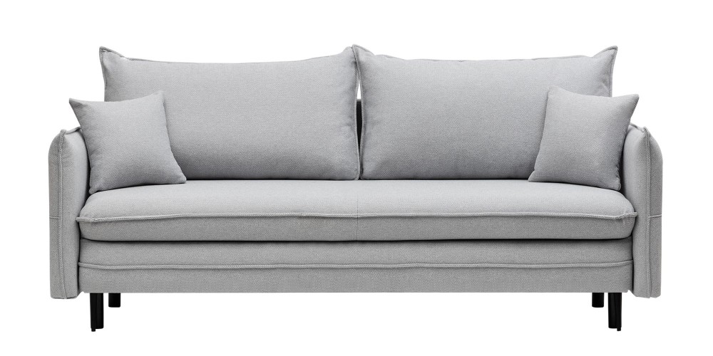 Sofa z funkcją spania i pojemnikiem Notti, szara