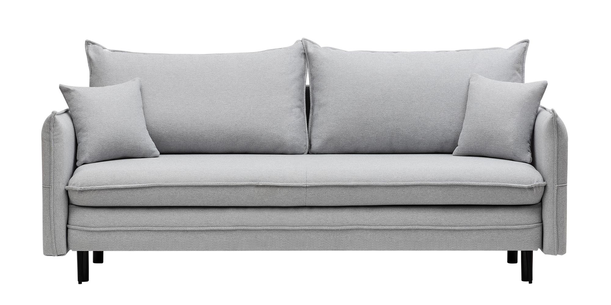 Sofa z funkcją spania i pojemnikiem Notti, szara