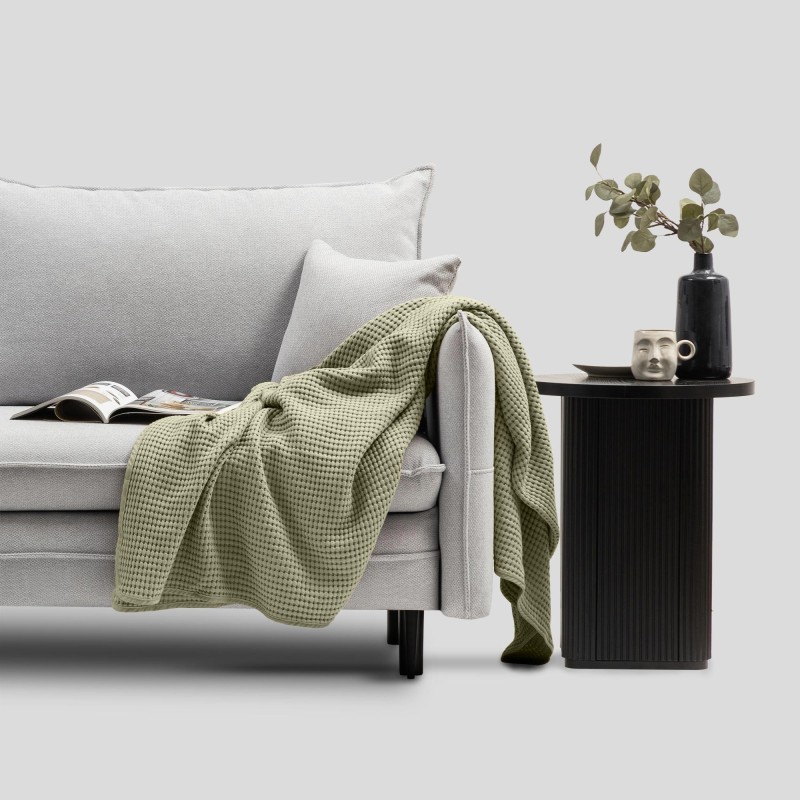 Sofa z funkcją spania i pojemnikiem Notti, szara