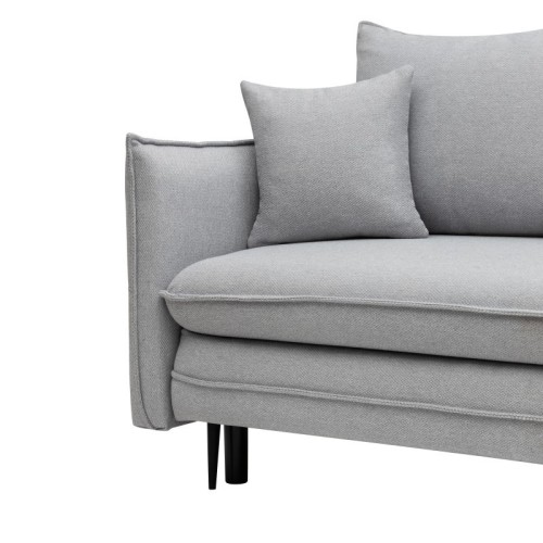 Sofa z funkcją spania i pojemnikiem Notti, szara