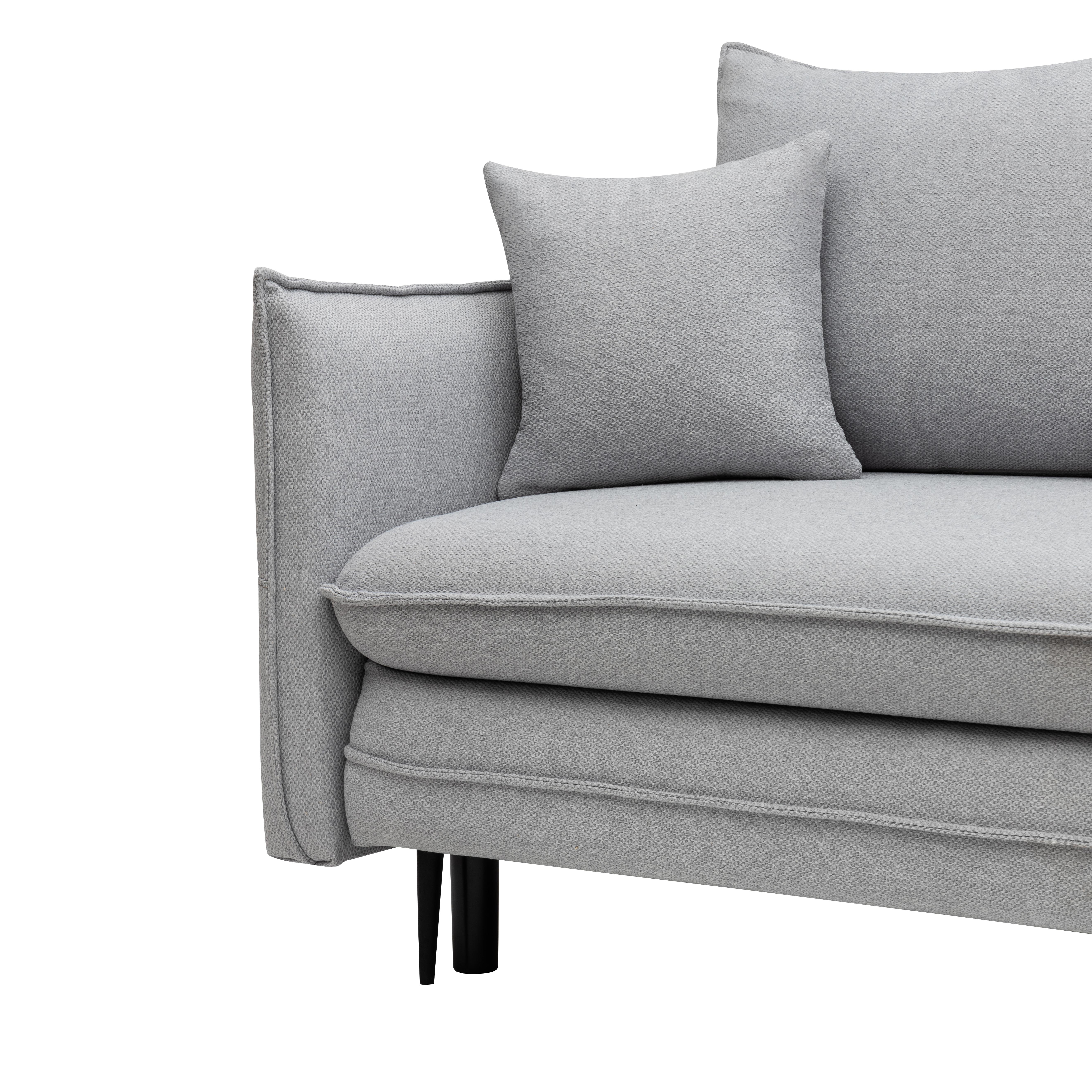 Sofa z funkcją spania i pojemnikiem Notti, szara