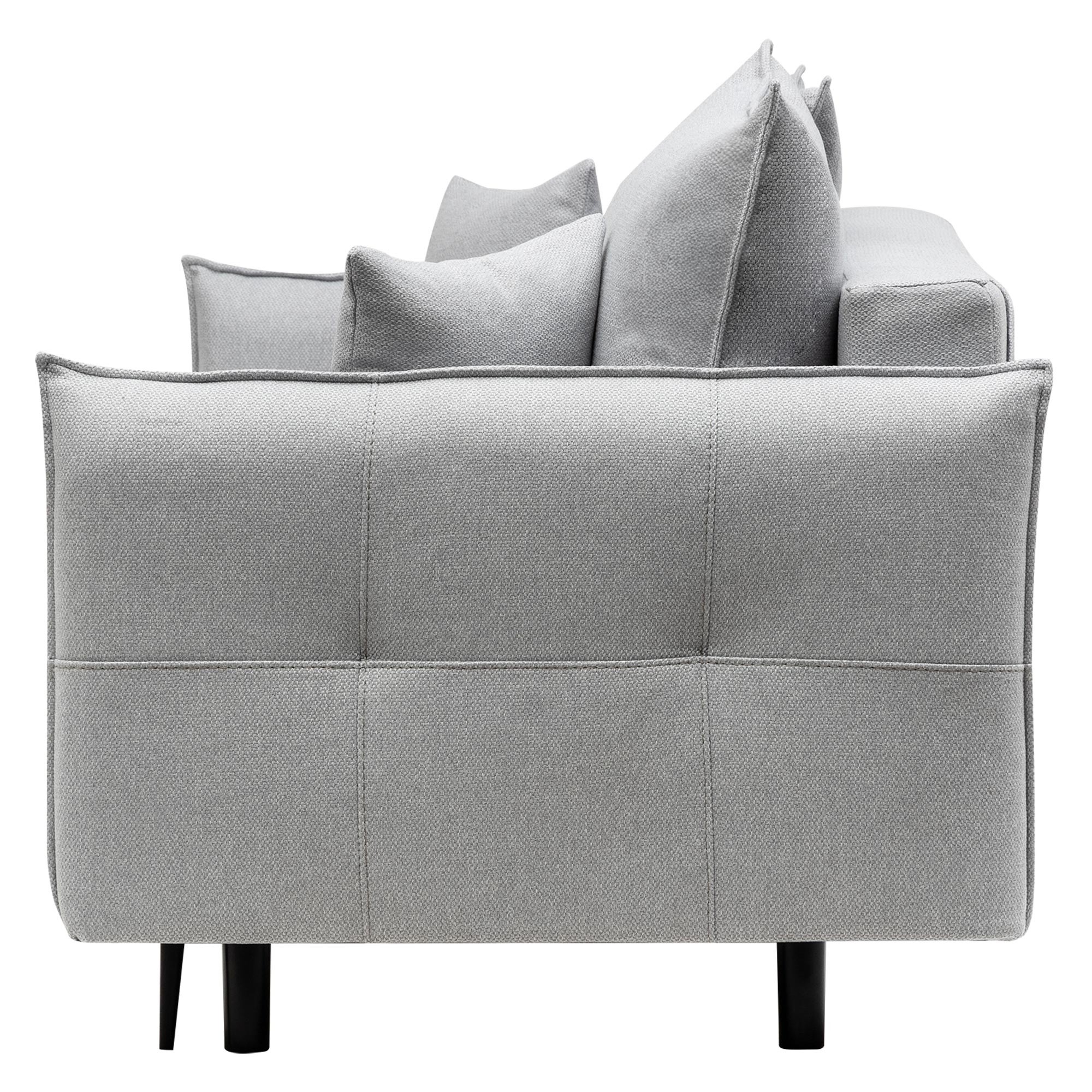 Sofa z funkcją spania i pojemnikiem Notti, szara