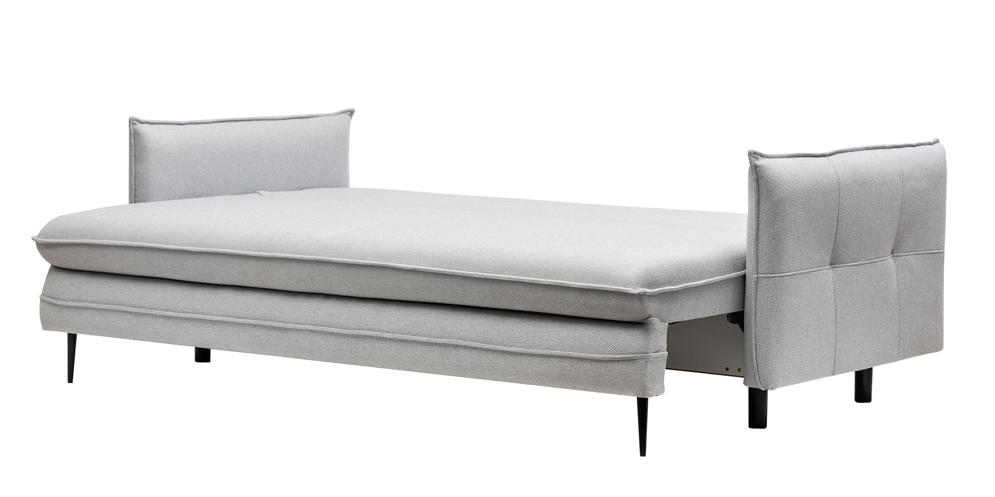 Sofa z funkcją spania i pojemnikiem Notti, szara