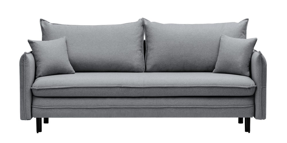 Sofa z funkcją spania i pojemnikiem Notti, ciemnoszara