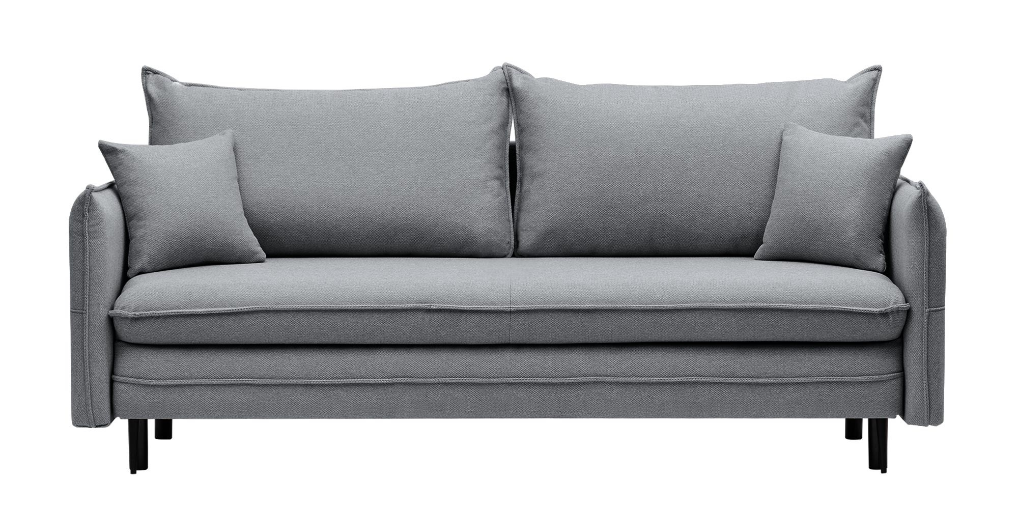 Sofa z funkcją spania i pojemnikiem Notti, ciemnoszara