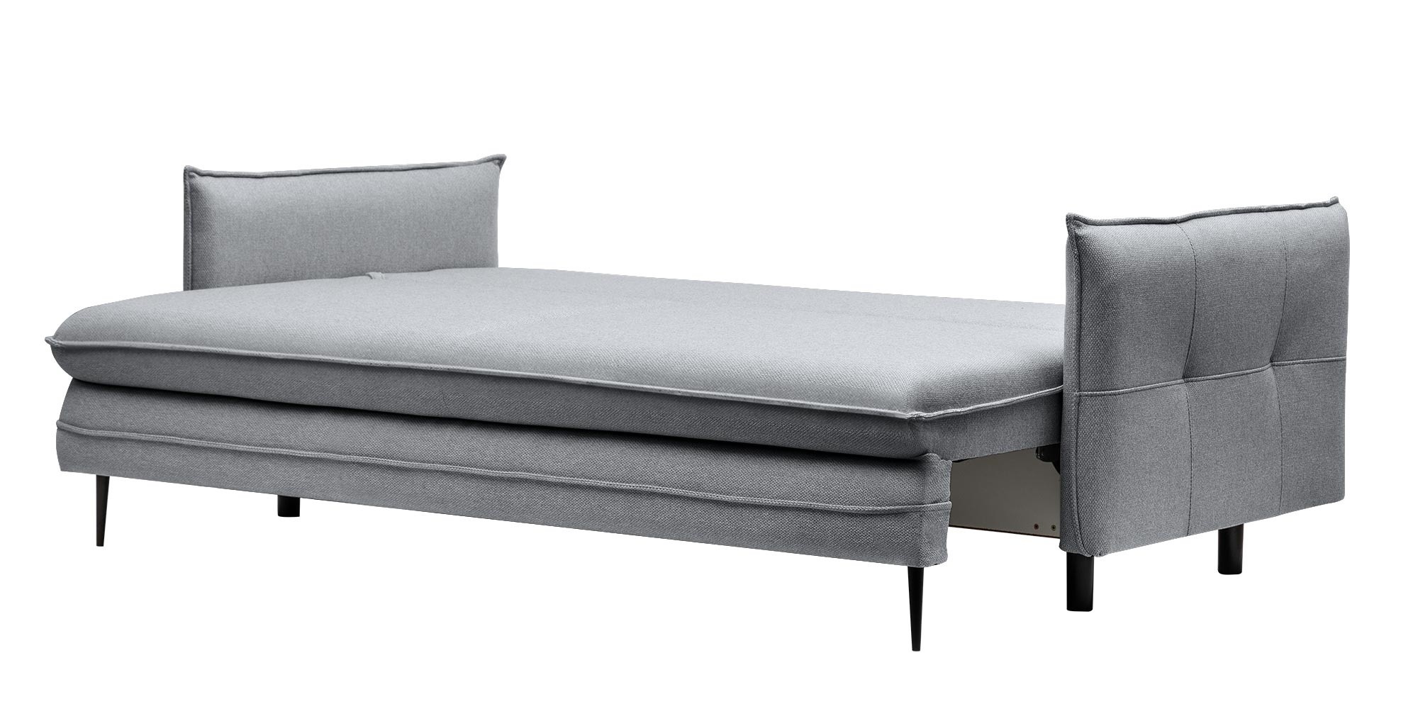 Sofa z funkcją spania i pojemnikiem Notti, ciemnoszara