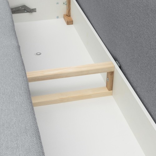 Sofa z funkcją spania i pojemnikiem Notti, ciemnoszara