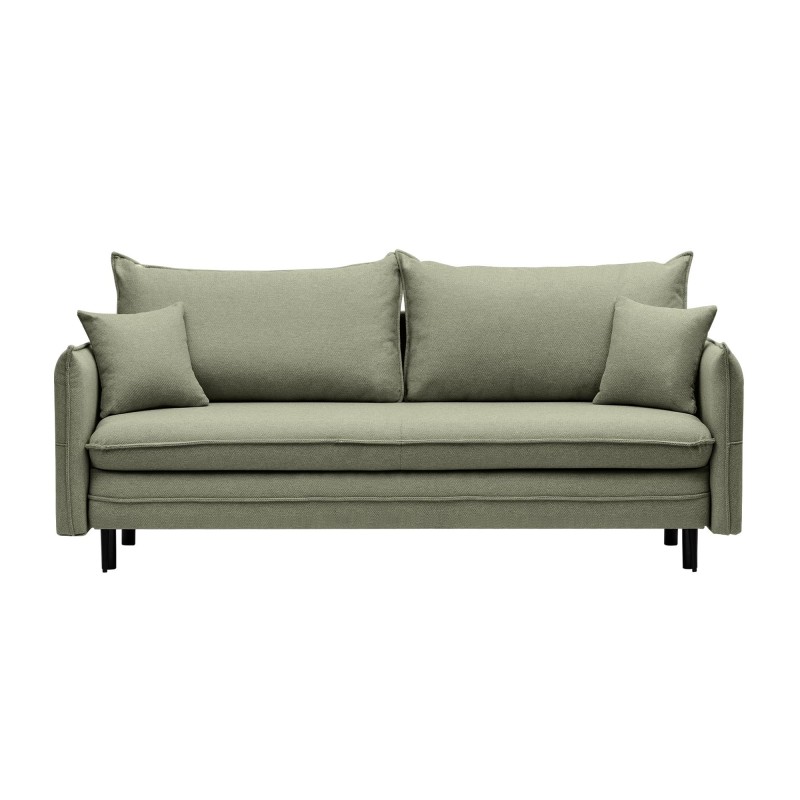 Sofa z funkcją spania i pojemnikiem Notti, zielona
