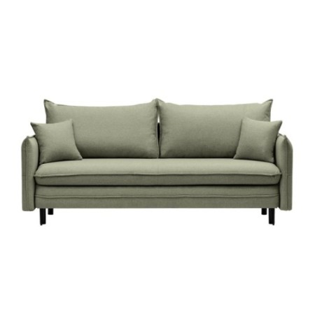 Sofa z funkcją spania i pojemnikiem Noti, zielona