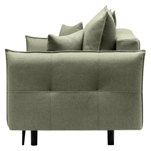 Sofa z funkcją spania i pojemnikiem Notti, zielona