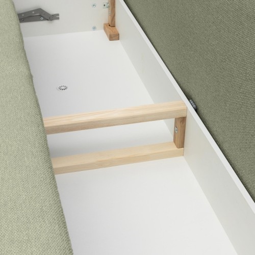 Sofa z funkcją spania i pojemnikiem Notti, zielona