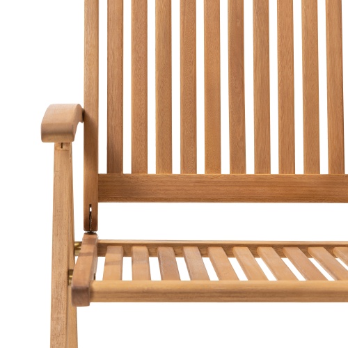 Krzesło ogrodowe Familis z regulowanym oparciem, drewno eukaliptusowe