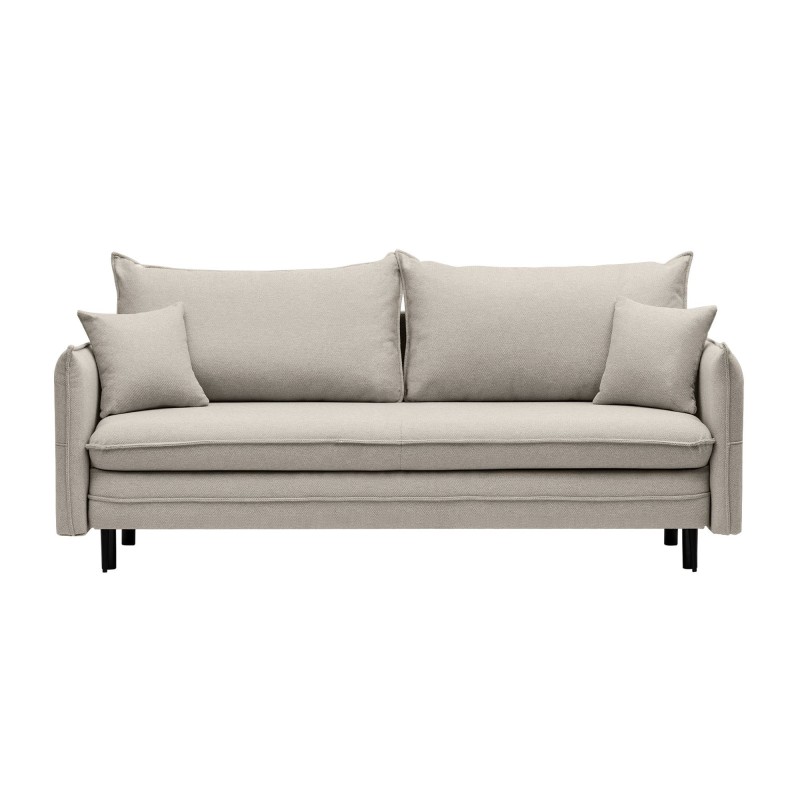 Sofa z funkcją spania i pojemnikiem Notti, beżowoszara