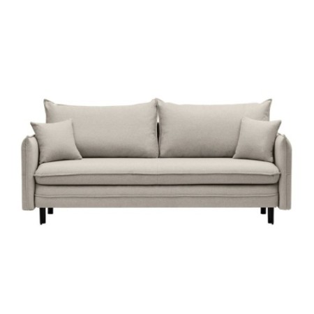 Sofa z funkcją spania i pojemnikiem Notti, beżowoszara