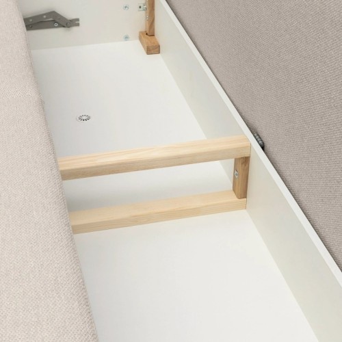 Sofa z funkcją spania i pojemnikiem Notti, beżowoszara