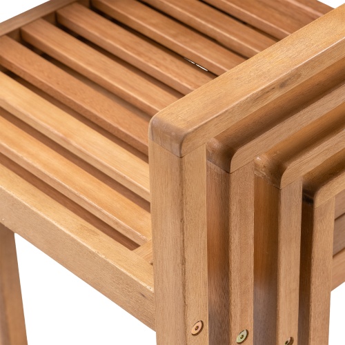 Zestaw ogrodowy Familis ll stół + 8 krzeseł, teak look, drewno eukaliptusowe