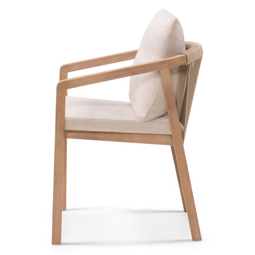 Krzesło ogrodowe Margarets drewno eukaliptusowe, teak look, beżowy/naturalny