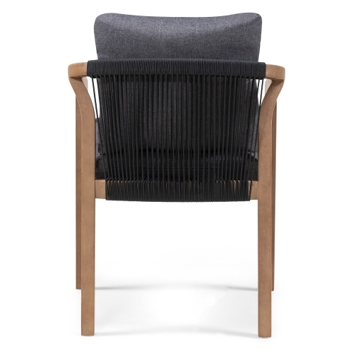 Krzesło ogrodowe Margarets drewno eukaliptusowe, teak look, szary/naturalny