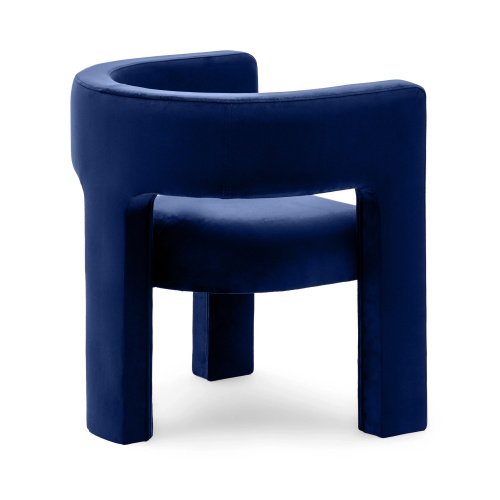 Fotel tapicerowany Alpah ciemnoniebieski, welurowy