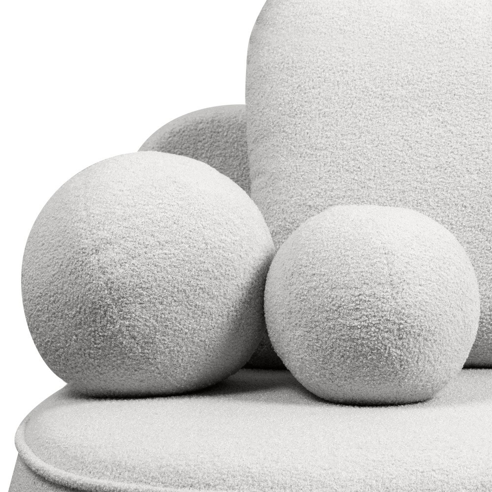 Sofa z funkcją spania i pojemnikiem Bella jasnoszara, boucle