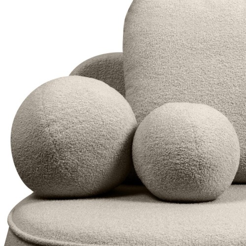 Sofa z funkcją spania i pojemnikiem Bella brązowoszara, boucle