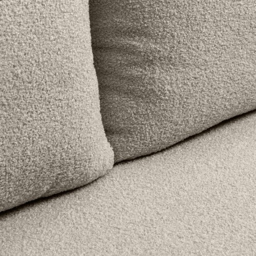 Sofa z funkcją spania i pojemnikiem Bella brązowoszara, boucle