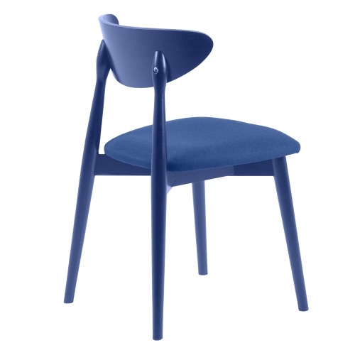 Krzesło drewniane do jadalni Diuna niebieskie