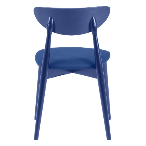 Krzesło drewniane do jadalni Diuna niebieskie