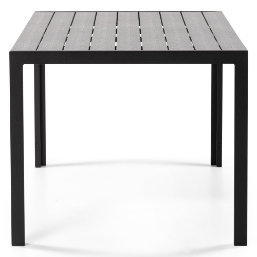Stół ogrodowy Rillo 150 cm, aluminiowy, czarny, polywood
