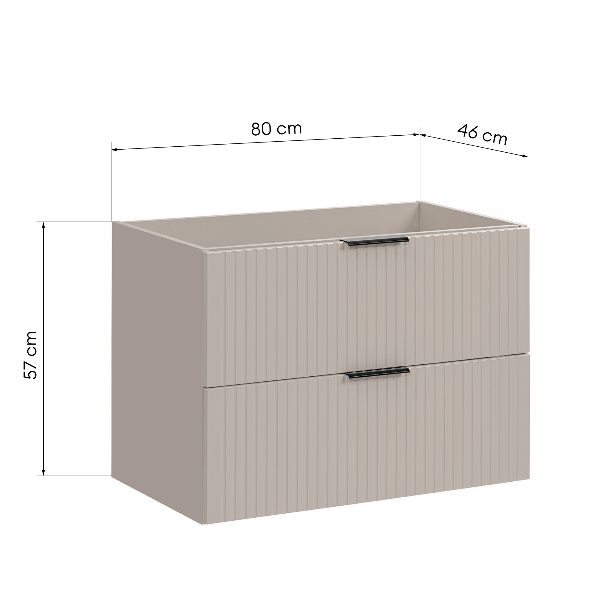 Szafka pod umywalkę Casad 80 cm, kaszmir