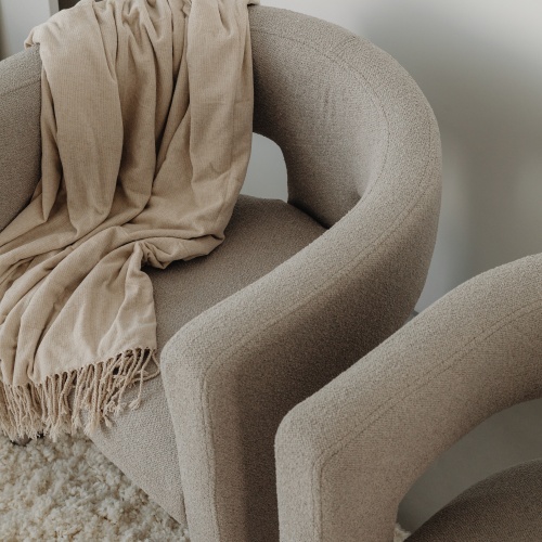 Fotel tapicerowany Alpah szarobeżowy