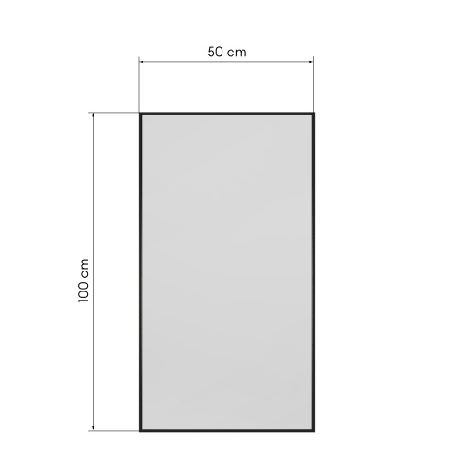 Lustro wiszące w czarnej ramie Dario, 50x100 cm