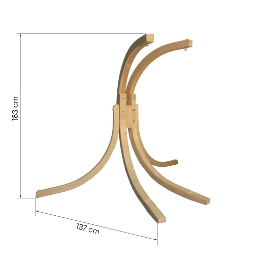 Drewniany stojak do podwójnego fotela wiszącego