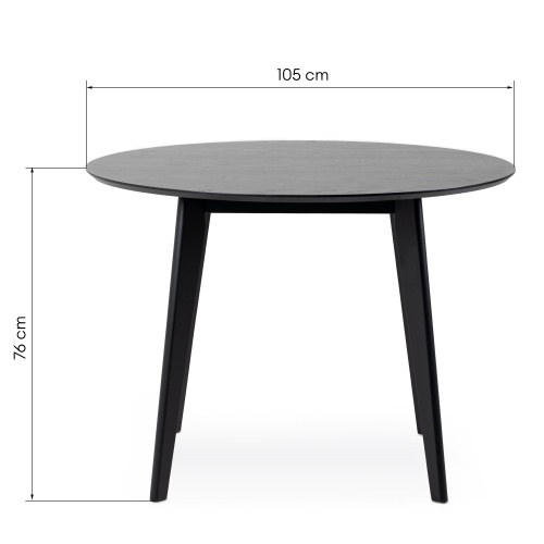 Stół okrągły 105 cm Roxby czarny