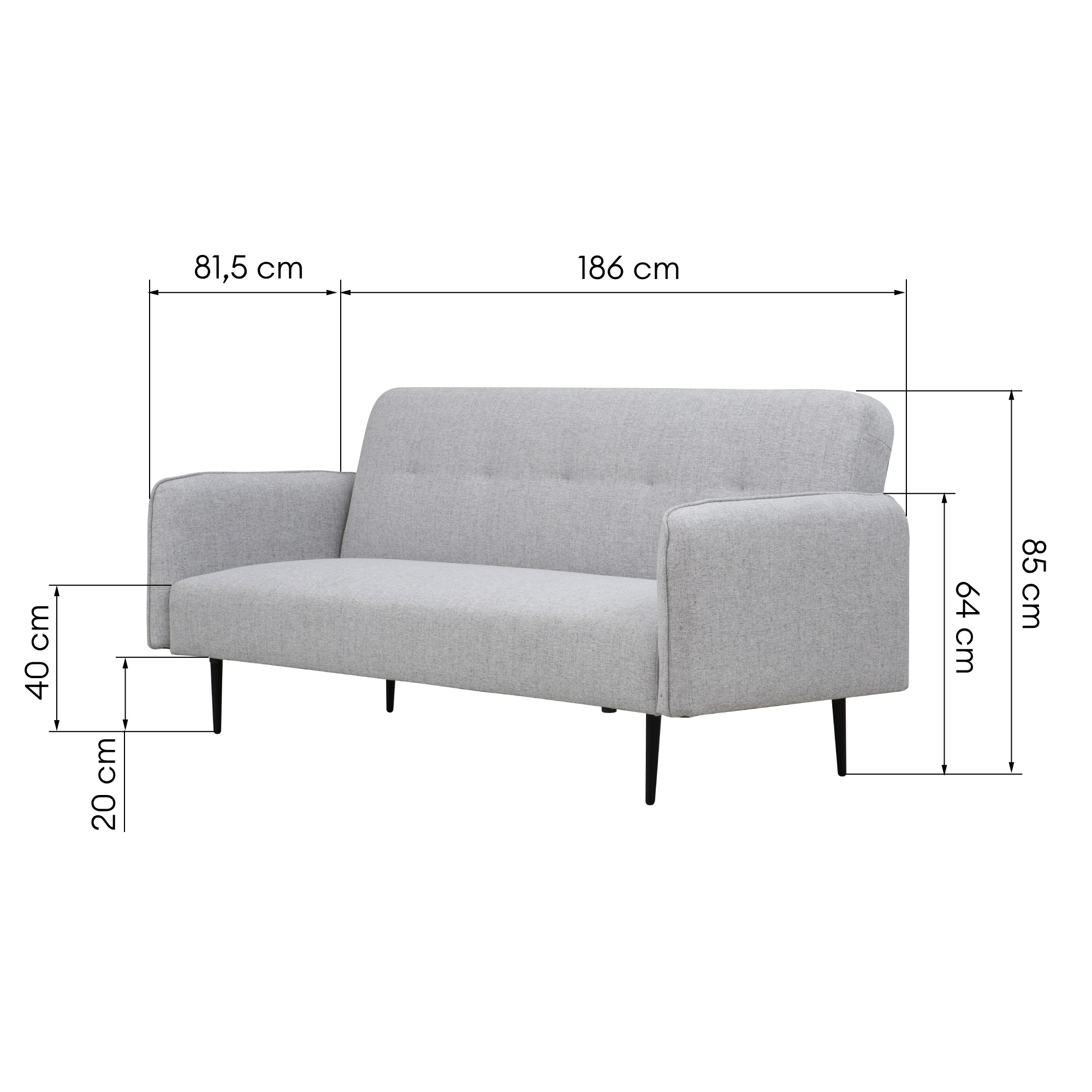 Sofa rozkładana Cori ll szara