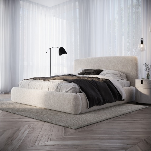 Łóżko tapicerowane Diun 140/160/180x200 cm z pojemnikiem i stelażem