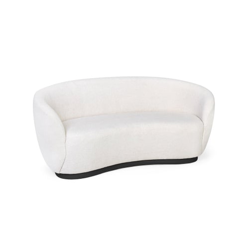 Sofa dwuosobowa Organica beżowa/czarna podstawa, boucle