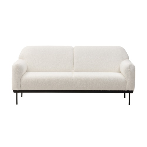 Sofa dwuosobowa Anderson, biała, boucle